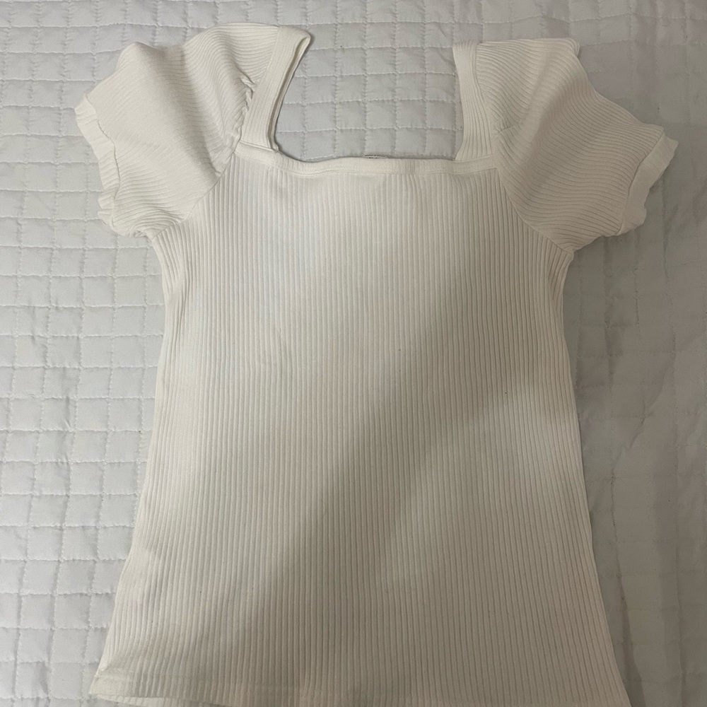 Elegant Cream Puff Sleeve Top